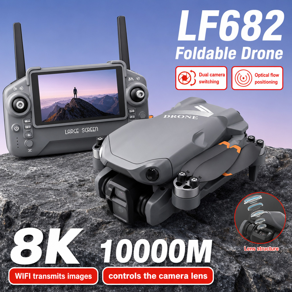 Dji Mini Drone - Luftbild-Drohne LF682 mit 8K HD Dual-Kameras,