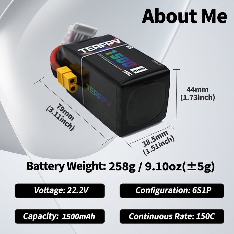 TERFPV Lipo-Akku 6S 22,2V 1300 – Lipo Battery 6S Bewertung und Preis