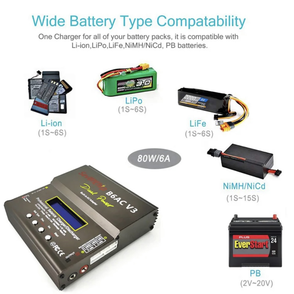 80W IMAX B6AC V3 Balancer-Lade – Balance Charger Rc Bewertung und Preis