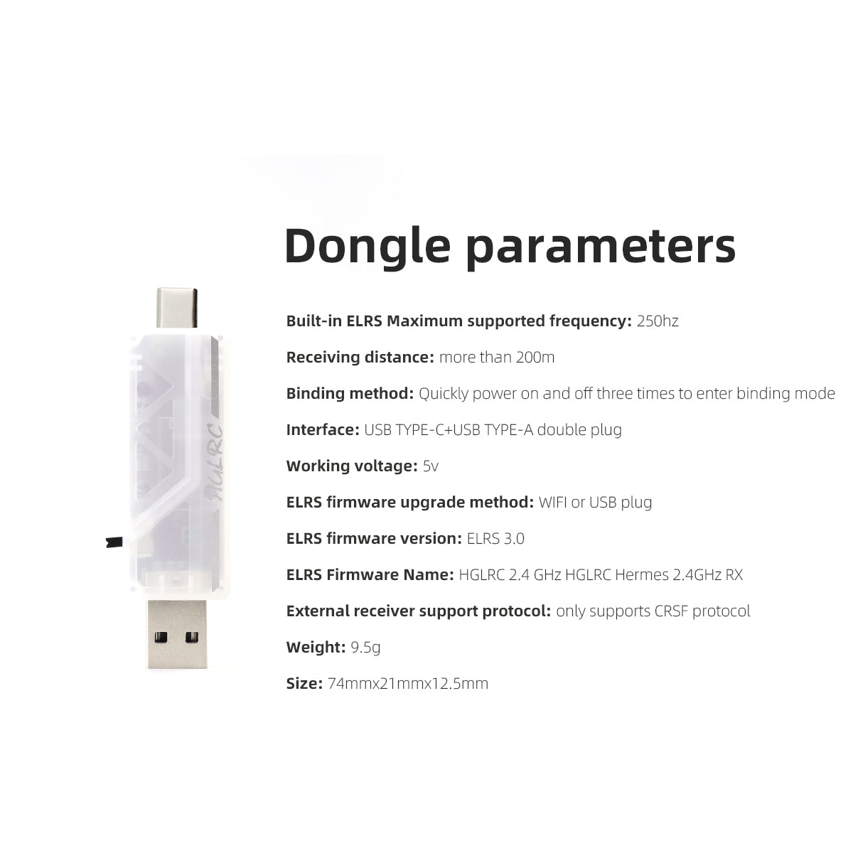HGLRC Wireless Dongle ELRS 2.4 – Radio Transmitter 2.4Ghz Bewertung und Preis